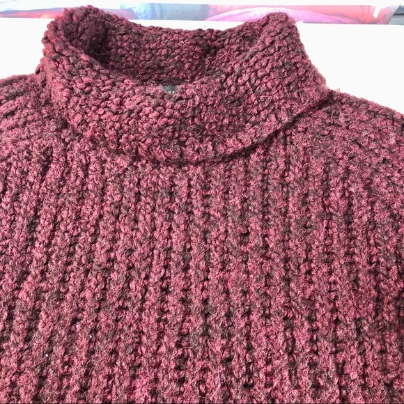 THEORY WOMENS ALPACA SWEATER BURGUNDY WINE S - Picture 7 of 15